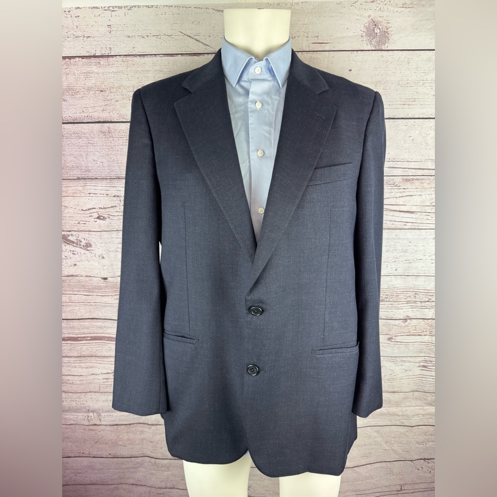 Nordstrom hickory-Freeman size 42 regular Men's Suit Jacket navy two button